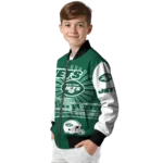 personalized new york jets ferris arena green white bomber jacket best selling