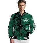 personalized new york jets hexagon cluster green black varsity jacket best selling