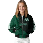 personalized new york jets hexagon mesh green black bomber jacket best selling