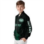 personalized new york jets hexagon mesh green black bomber jacket best selling