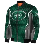 personalized new york jets power plate green bomber jacket best selling