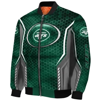 personalized new york jets power plate green bomber jacket best selling