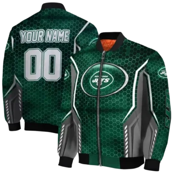 personalized new york jets power plate green bomber jacket fashion forward