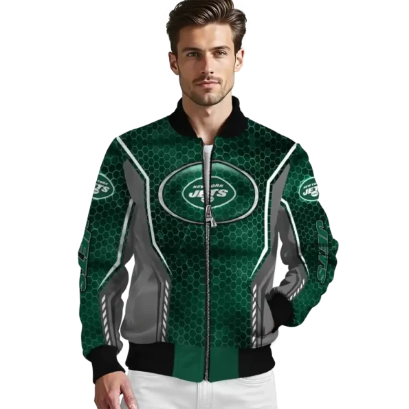 personalized new york jets power plate green bomber jacket high quality
