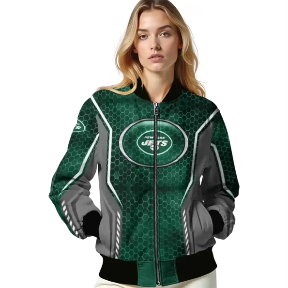 personalized new york jets power plate green bomber jacket latest model