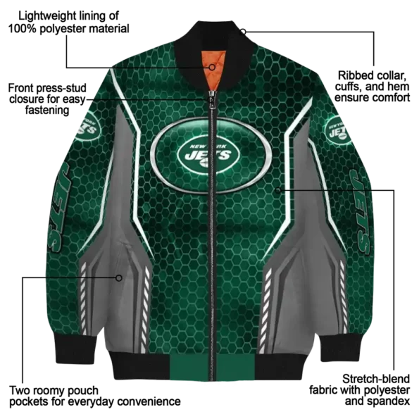 personalized new york jets power plate green bomber jacket new arrival