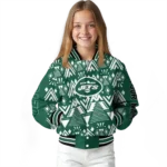 personalized new york jets pyramid shapes green varsity jacket best selling