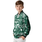 personalized new york jets pyramid shapes green varsity jacket best selling