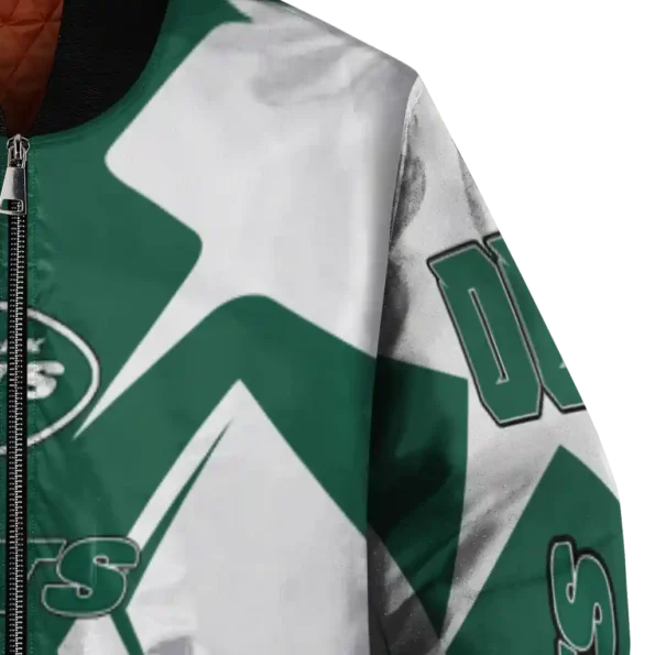 personalized new york jets spider mark green black crocs bomber jacket premium grade