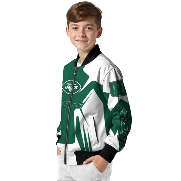 personalized new york jets spider mark green black crocs bomber jacket trendy