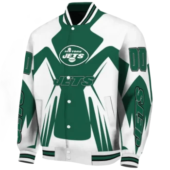 personalized new york jets spider mark green black crocs varsity jacket best selling
