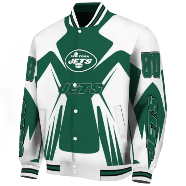 personalized new york jets spider mark green black crocs varsity jacket best selling