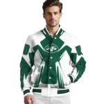 personalized new york jets spider mark green black crocs varsity jacket best selling