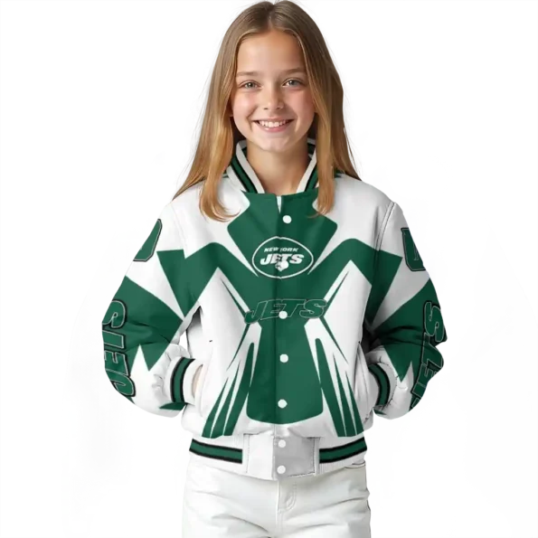 personalized new york jets spider mark green black crocs varsity jacket top rated