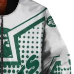 personalized new york jets star burst green bomber jacket best selling