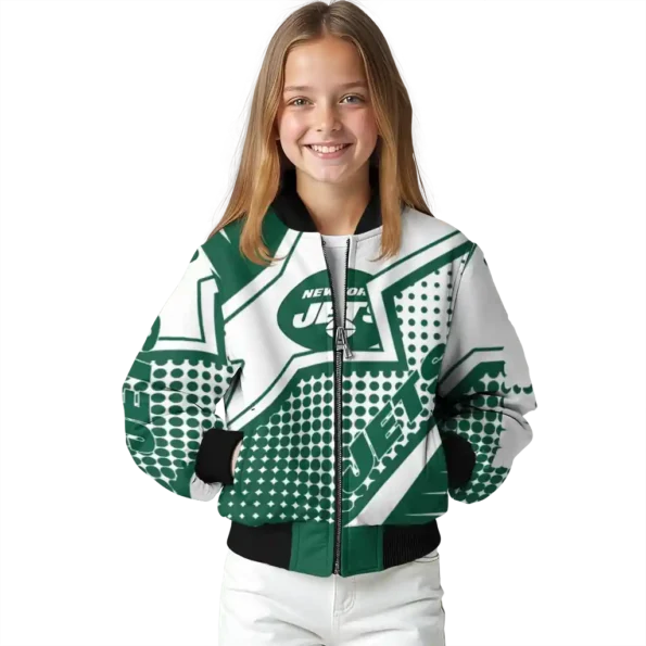 personalized new york jets star burst green bomber jacket top rated