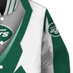 personalized new york jets v stripes green white varsity jacket best selling