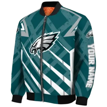 personalized philadelphia eagles chevron angles green bomber jacket best selling