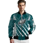personalized philadelphia eagles chevron angles green bomber jacket best selling