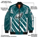 personalized philadelphia eagles chevron angles green bomber jacket best selling