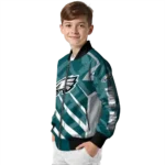 personalized philadelphia eagles chevron angles green bomber jacket best selling
