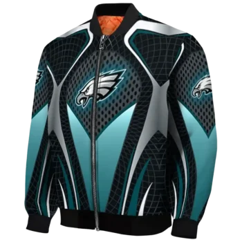 personalized philadelphia eagles mesh chest grey crocs black bomber jacket best selling
