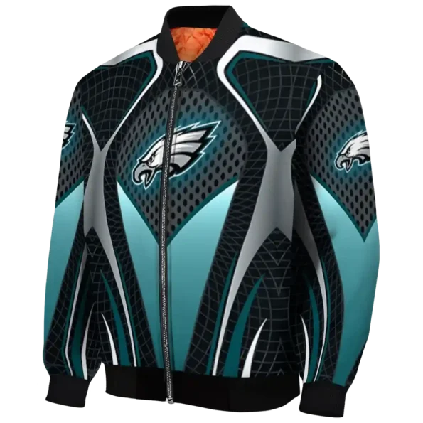 personalized philadelphia eagles mesh chest grey crocs black bomber jacket best selling