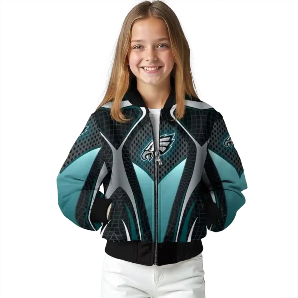 personalized philadelphia eagles mesh chest grey crocs black bomber jacket top rated