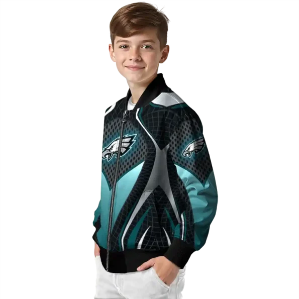 personalized philadelphia eagles mesh chest grey crocs black bomber jacket trendy