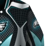 personalized philadelphia eagles mesh chest grey crocs black varsity jacket best selling
