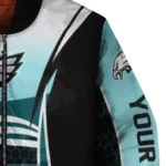 personalized philadelphia eagles mesh effect green black bomber jacket best selling