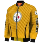 personalized pittsburgh steelers chevron arrow gold bomber jacket best selling