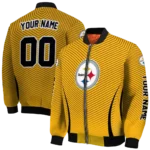 personalized pittsburgh steelers chevron arrow gold bomber jacket best selling