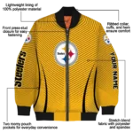 personalized pittsburgh steelers chevron arrow gold bomber jacket best selling