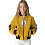 personalized pittsburgh steelers chevron arrow gold bomber jacket best selling