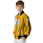 personalized pittsburgh steelers chevron arrow gold bomber jacket best selling