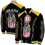 personalized pittsburgh steelers claw blood gold black varsity jacket best selling