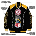 personalized pittsburgh steelers claw blood gold black varsity jacket best selling
