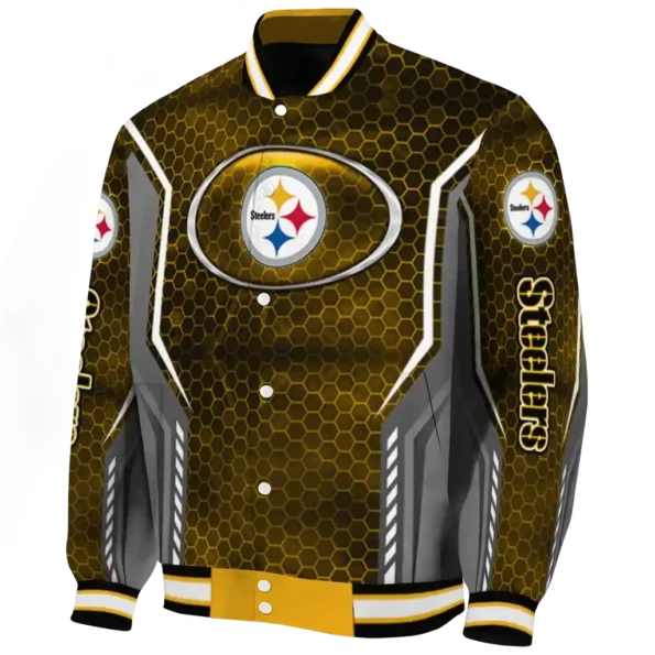 personalized pittsburgh steelers power plate gold varsity jacket best selling
