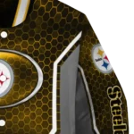 personalized pittsburgh steelers power plate gold varsity jacket best selling