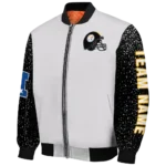 personalized pittsburgh steelers speckled arms gold gray bomber jacket best selling