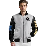 personalized pittsburgh steelers speckled arms gold gray bomber jacket best selling