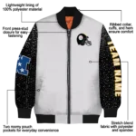 personalized pittsburgh steelers speckled arms gold gray bomber jacket best selling