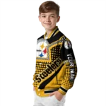 personalized pittsburgh steelers star burst gold varsity jacket best selling