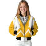 personalized pittsburgh steelers v stripes gold white bomber jacket best selling