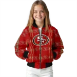 personalized san francisco 49ers bolt stripe red bomber jacket best selling