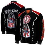 personalized san francisco 49ers claw blood red black bomber jacket best selling
