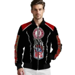 personalized san francisco 49ers claw blood red black bomber jacket best selling