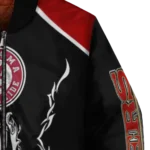 personalized san francisco 49ers claw blood red black bomber jacket best selling