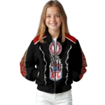 personalized san francisco 49ers claw blood red black bomber jacket best selling